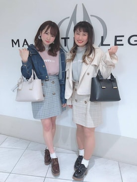 「双子コーデ」｜「アイテム（トレンチコート）」を使った、マジェスティックレゴン天王寺ミオ店スタッフさん（レディース・156cm）の春コーディネート