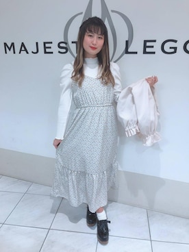 「パワショル」｜「アイテム（ブルゾン）」を使った、マジェスティックレゴン天王寺ミオ店スタッフさん（レディース・156cm）の春コーディネート