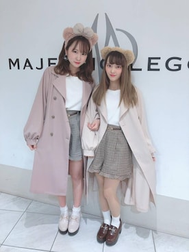 「ショーパン」｜「アイテム（トレンチコート）」を使った、マジェスティックレゴン天王寺ミオ店スタッフさん（レディース・156cm）の春コーディネート