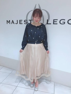 マジェスティックレゴン天王寺ミオ店スタッフさん（レディース・156cm）の春コーディネート