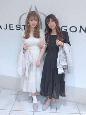 「ティアードマキシワンピース」｜マジェスティックレゴン天王寺ミオ店スタッフさん（レディース・156cm）の春コーディネート