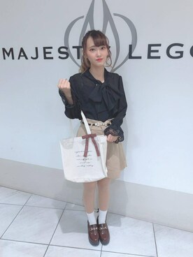 「スカラップ」｜「アイテム（ローファー）」を使った、マジェスティックレゴン天王寺ミオ店スタッフさん（レディース・156cm）の春コーディネート
