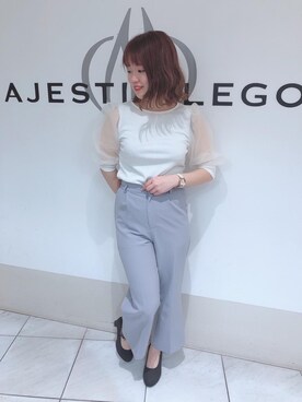 「ショッピング」｜「アイテム（パンプス）」を使った、マジェスティックレゴン天王寺ミオ店スタッフさん（レディース・156cm）の春コーディネート