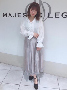 マジェスティックレゴン天王寺ミオ店スタッフさん（レディース・156cm）の春コーディネート