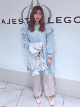 マジェスティックレゴン天王寺ミオ店スタッフさん（レディース・156cm）の春コーディネート