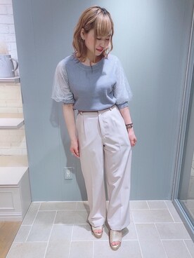 マジェスティックレゴン天王寺ミオ店スタッフさん（レディース・156cm）の春コーディネート