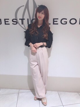 マジェスティックレゴン天王寺ミオ店スタッフさん（レディース・156cm）の春コーディネート