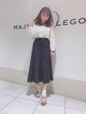 「コットンレース」｜マジェスティックレゴン天王寺ミオ店スタッフさん（レディース・156cm）の春コーディネート