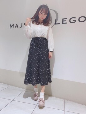 「こっとんぶらうす」｜マジェスティックレゴン天王寺ミオ店スタッフさん（レディース・156cm）の春コーディネート