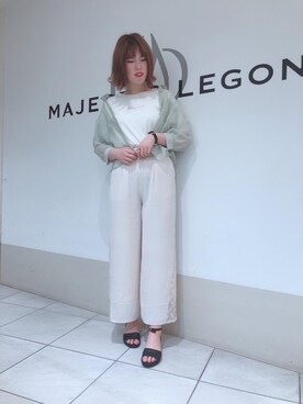 マジェスティックレゴン天王寺ミオ店スタッフさん(レディース・156cm)の夏コーディネート