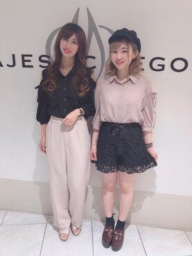 マジェスティックレゴン天王寺ミオ店スタッフさん（レディース・156cm）の夏コーディネート