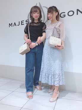 マジェスティックレゴン天王寺ミオ店スタッフさん（レディース・156cm）の夏コーディネート