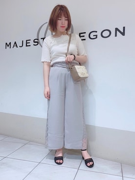 マジェスティックレゴン天王寺ミオ店スタッフさん(レディース・156cm)の夏コーディネート