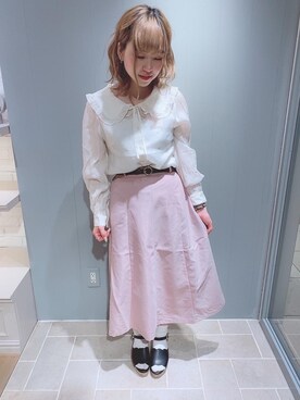 マジェスティックレゴン天王寺ミオ店スタッフさん（レディース・156cm）の夏コーディネート