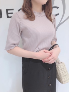 マジェスティックレゴン天王寺ミオ店スタッフさん（レディース・156cm）の夏コーディネート