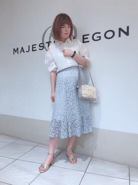 マジェスティックレゴン天王寺ミオ店スタッフさん（レディース・156cm）の夏コーディネート