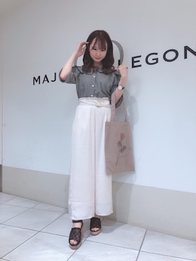 「人気商品」｜マジェスティックレゴン天王寺ミオ店スタッフさん（レディース・156cm）の夏コーディネート