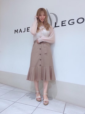 「MAJESTIC LEGON（マジェスティックレゴン）のアイテム」を使った、マジェスティックレゴン天王寺ミオ店スタッフさん（レディース・156cm）の夏コーディネート