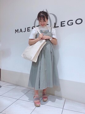 「果物」｜マジェスティックレゴン天王寺ミオ店スタッフさん（レディース・156cm）の夏コーディネート