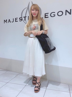 マジェスティックレゴン天王寺ミオ店スタッフさん(レディース・156cm)の夏コーディネート
