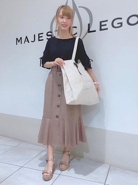 マジェスティックレゴン天王寺ミオ店スタッフさん(レディース・156cm)の夏コーディネート