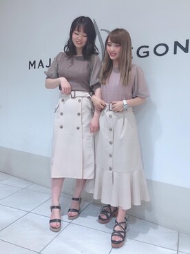 マジェスティックレゴン天王寺ミオ店スタッフさん（レディース・156cm）の夏コーディネート