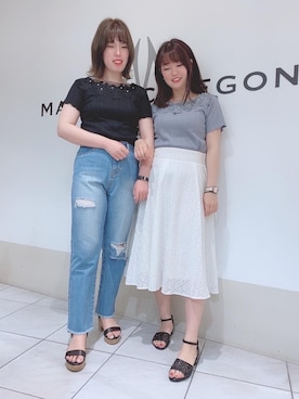 マジェスティックレゴン天王寺ミオ店スタッフさん(レディース・156cm)の夏コーディネート