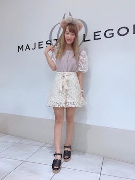 マジェスティックレゴン天王寺ミオ店スタッフさん（レディース・156cm）の夏コーディネート
