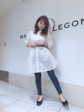 「MAJESTIC LEGON（マジェスティックレゴン）のアイテム（チュニック）」を使った、マジェスティックレゴン天王寺ミオ店スタッフさん（レディース・156cm）の秋コーディネート