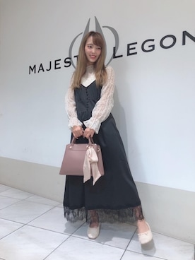 「綺麗めコーデ」｜「アイテム（バレエシューズ）」を使った、マジェスティックレゴン天王寺ミオ店スタッフさん（レディース・156cm）の秋コーディネート