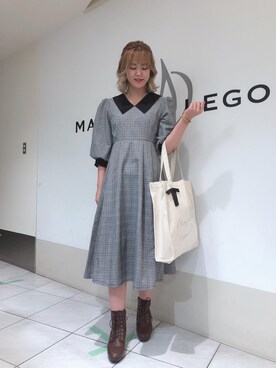 マジェスティックレゴン天王寺ミオ店スタッフさん（レディース・156cm）の秋コーディネート