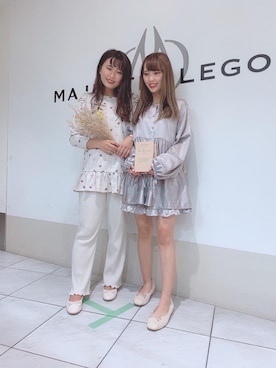 「新作」｜「アイテム（ルームウェア）」を使った、マジェスティックレゴン天王寺ミオ店スタッフさん（レディース・156cm）の秋コーディネート