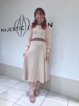 マジェスティックレゴン天王寺ミオ店スタッフさん（レディース・156cm）の秋コーディネート