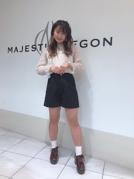 マジェスティックレゴン天王寺ミオ店スタッフさん（レディース・156cm）の秋コーディネート