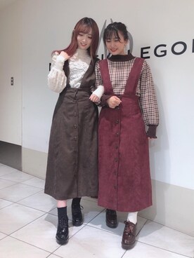マジェスティックレゴン天王寺ミオ店スタッフさん（レディース・156cm）の秋コーディネート