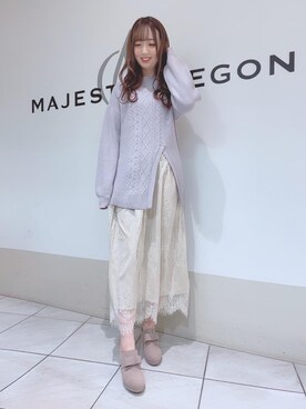 「ショッピング」｜「アイテム（ブーティ）」を使った、マジェスティックレゴン天王寺ミオ店スタッフさん（レディース・156cm）の秋コーディネート