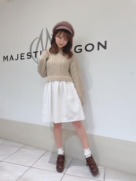 マジェスティックレゴン天王寺ミオ店スタッフさん（レディース・156cm）の秋コーディネート