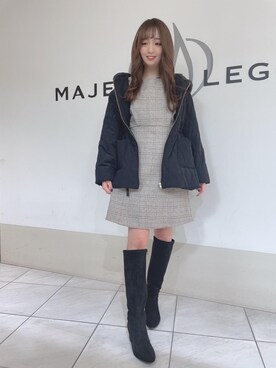 「パワショル」｜「アイテム（その他アウター）」を使った、マジェスティックレゴン天王寺ミオ店スタッフさん（レディース・156cm）の秋コーディネート