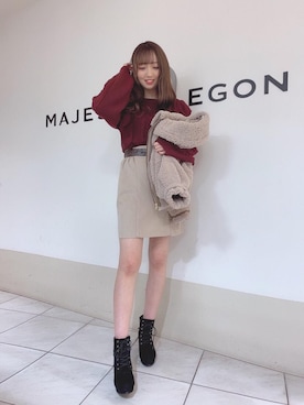 「パワショル」｜「アイテム（その他アウター）」を使った、マジェスティックレゴン天王寺ミオ店スタッフさん（レディース・156cm）の秋コーディネート
