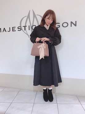 「バック」｜「アイテム（その他アウター）」を使った、マジェスティックレゴン天王寺ミオ店スタッフさん（レディース・156cm）の冬コーディネート