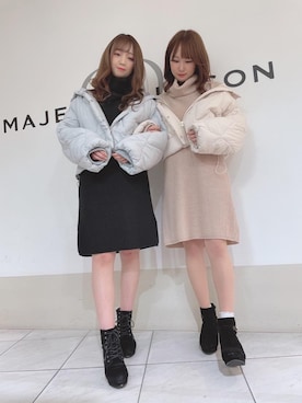 「タートル」｜「アイテム（ワンピース/ドレス）」を使った、マジェスティックレゴン天王寺ミオ店スタッフさん（レディース・156cm）の冬コーディネート