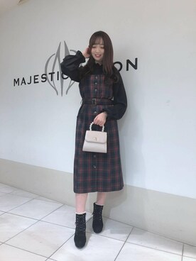 マジェスティックレゴン天王寺ミオ店スタッフさん（レディース・156cm）の冬コーディネート