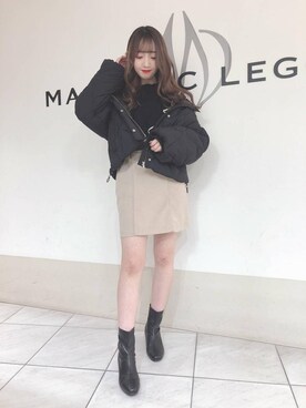 マジェスティックレゴン天王寺ミオ店スタッフさん（レディース・156cm）の冬コーディネート