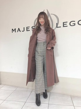 マジェスティックレゴン天王寺ミオ店スタッフさん(レディース・156cm)の冬コーディネート
