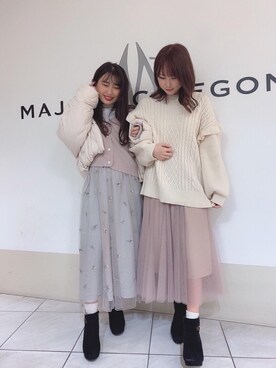 「マルチWAY」｜マジェスティックレゴン天王寺ミオ店スタッフさん（レディース・155cm）の冬コーディネート