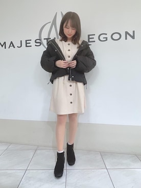 マジェスティックレゴン天王寺ミオ店スタッフさん（レディース・156cm）の冬コーディネート