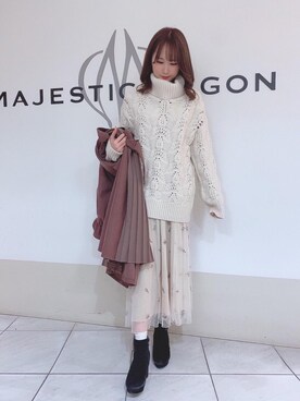 マジェスティックレゴン天王寺ミオ店スタッフさん(レディース・155cm)の冬コーディネート