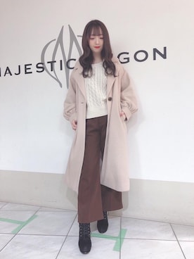 マジェスティックレゴン天王寺ミオ店スタッフさん（レディース・156cm）の冬コーディネート