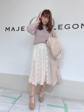 マジェスティックレゴン天王寺ミオ店スタッフさん（レディース・156cm）の冬コーディネート