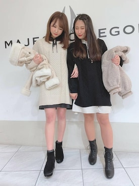 「お値下げ」｜マジェスティックレゴン天王寺ミオ店スタッフさん（レディース・156cm）の冬コーディネート